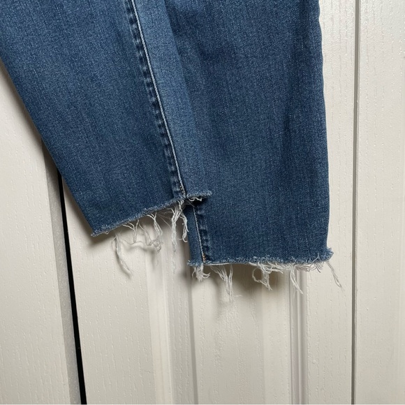 Gap True Skinny Sky High Jeans Women’s 12 Tall Blue Raw Hem Casual Stretch Boho - Picture 4 of 12